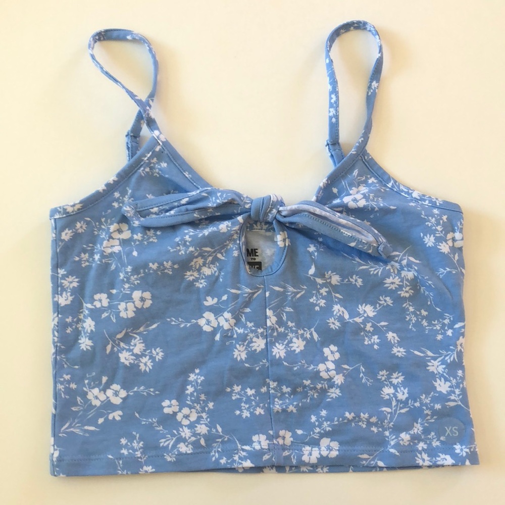 Blue crop top